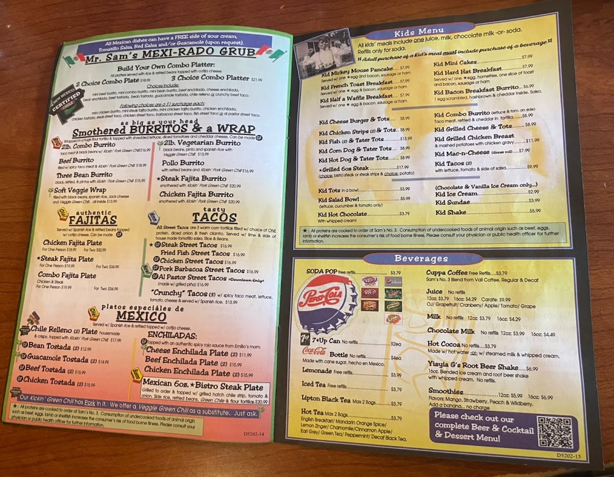 Sam's No. 3 Menu - Image 6